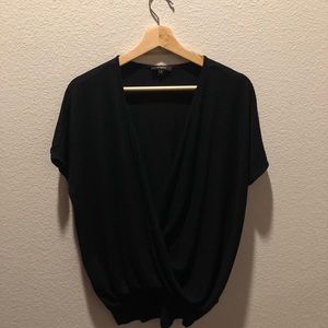Black Wrap Shirt